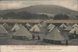 Refugee Camp in Recreation Grounds of Golden Gate Park Postcard