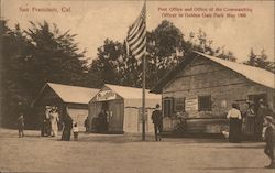 Post Office and Office of Commanding Officer in Golden Gate Park, May 1906 Postcard