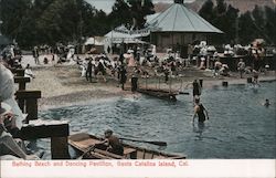 Bathing Beach and Dancing Pavillion Santa Catalina Island, CA Postcard Postcard Postcard