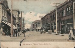 Scene on F Street Postcard