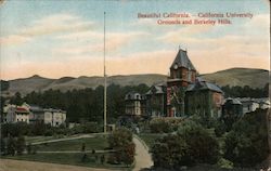 Beautiful California - California University Grounds and Berkeley hills Postcard