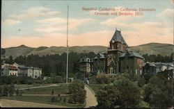 Beautiful California - California University Grounds and Berkeley hills Postcard