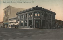 Bank and Masonic Building Burlingame, CA Postcard Postcard Postcard