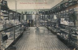 Rare: Burlingame Drug Company Interior California Postcard Postcard Postcard