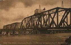 The Draw, Southern Pacific Co's Bridge at Dumbarton Pt. Postcard