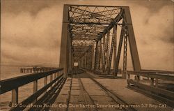 Southern Pacific's Dumbarton Drawbridge Across the Bay San Francisco, CA Postcard Postcard Postcard