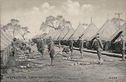 Inspection, Camp Fremont Postcard