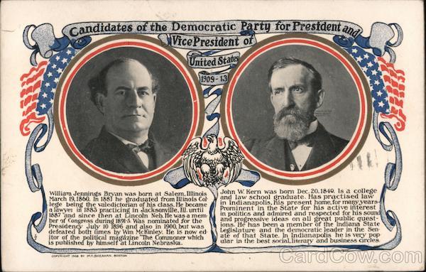 Candidates of the Democratic Party for President and Vice President of ...