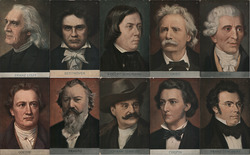 Set of 10: Authors and Composers Series Authors & Writers Postcard Postcard Postcard