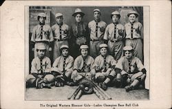 The Original Western Bloomer Girls - Ladies Champion Base Ball Club Baseball Postcard Postcard Postcard