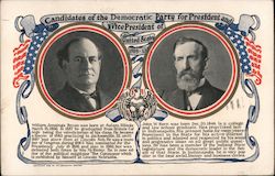 Candidates of the Democratic Party for President and Vice President of United States 1909-13 Political Postcard Postcard Postcard