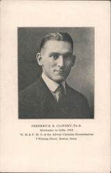 Missionary to India, 1924 Frederick B. Clothey, Th.B. Postcard