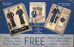 Advertisement for three different style books from Lane Bryant Advertising Postcard Postcard Postcard