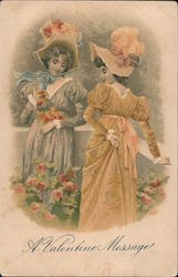 A Valentine Message Women Postcard Postcard Postcard