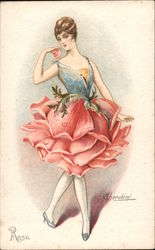 Rosa by Cherubini Postcard