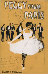 Peggy from Paris and Her Dance Moves - Chassé a Terpsichore Dancing Postcard Postcard Postcard