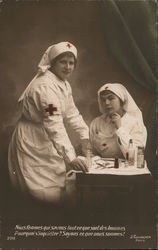 Red cross nurses Postcard