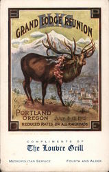 Elks Grand Lodge reunion. Portland, Oregon July 8-13 1912 Elks Club Postcard Postcard Postcard