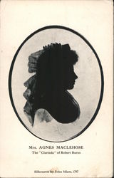 Agnes Maclehose - The Clarinda of Robert Burns Silhouettes John Miers Postcard Postcard Postcard