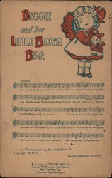 Bessie and her Little Brown Bear Sheet Music Songs & Lyrics Postcard Postcard Postcard