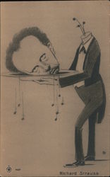 Richard Strauss, Head on a Platter Composers Postcard Postcard Postcard