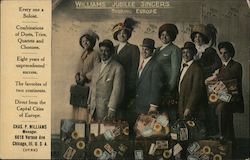 Williams Jubilee Singers Touring Europe Performers & Groups Postcard Postcard Postcard