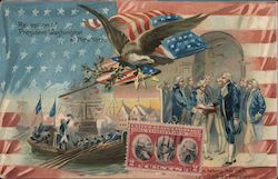 Reception of President Washington at New York President's Day Postcard Postcard Postcard