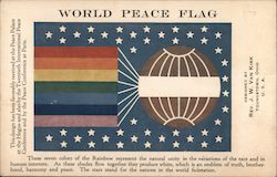 World Peace Flag Advertising Postcard Postcard Postcard