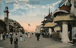 "The Isthmus" Amusement Street 1915 Panama-California Exposition Postcard Postcard Postcard