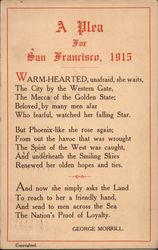 A Plea for San Francisco, 1915 Postcard