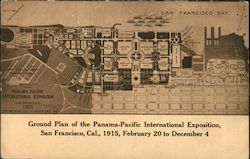 Ground Plan of the Panama-Pacific International Exposition Postcard