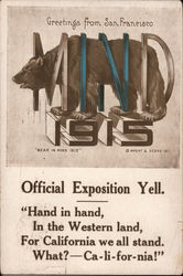 Bear in Mind 1915, Official Exposition Yell Postcard