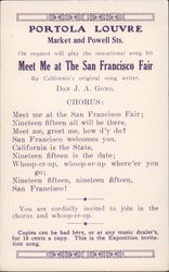 Meet me at the San Francisco Fair 1915 Panama-Pacific Exposition Postcard Postcard Postcard