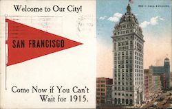 Welcome to Our City San Francisco 1915 Panama-Pacific Exposition Postcard Postcard Postcard