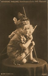 Katherine Haglund, San Francisco's 1915 Mascot 1915 Panama-Pacific Exposition Postcard Postcard Postcard