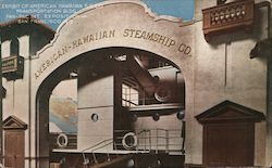 Exhibit of American Hawaiian Transportation Bldg. Pan-Pac Int Exposition 1915 Postcard