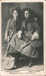 Distance Walkers: Frances Leach and Mary Coyne: Denver to San Francisco Postcard Postcard Postcard