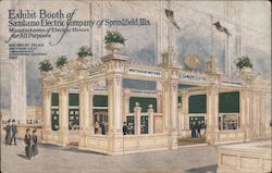 Exhibit Booth of Sangamo Electric Company of Springfield, Ills. 1915 Panama-Pacific Exposition Postcard Postcard Postcard