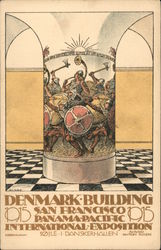 Denmark Building Art Deco 1915 Panama-Pacific Exposition Postcard Postcard Postcard