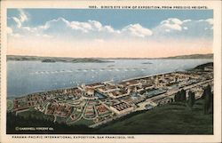 Bird's Eye View of Exposition, From Presidio Heights Postcard