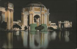 Palace of Fine Arts, Night Illumination-Panama-Pacific International Exposition, San Francisco 1915 Postcard