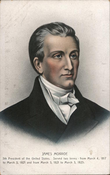 James Monroe 5th President Of The United States Presidents Postcard 3557