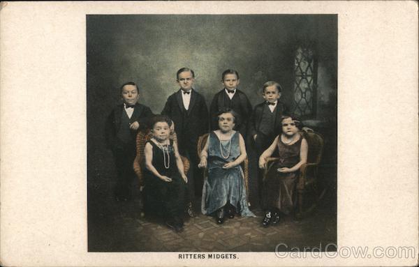 Ritters Midgets Circus Postcard 