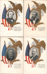 Set of 4: US Presidents Postcard Postcard Postcard