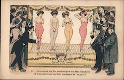 A Competition in Full Undress at Tabarin Xavier Sager Postcard Postcard Postcard