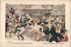 A Fancy Dress Ball at Tabarin Xavier Sager Postcard Postcard Postcard