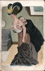 Doctor embracing woman Series 412 Xavier Sager Postcard Postcard Postcard