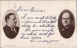 1908 William Taft / William Jennings Bryan Presidents Postcard Postcard Postcard