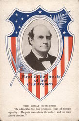 William Jennings Bryan: First in the Hearts of His Countryme Postcard