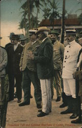 President Taft and Colonel Goethals at Colon, Panama Postcard